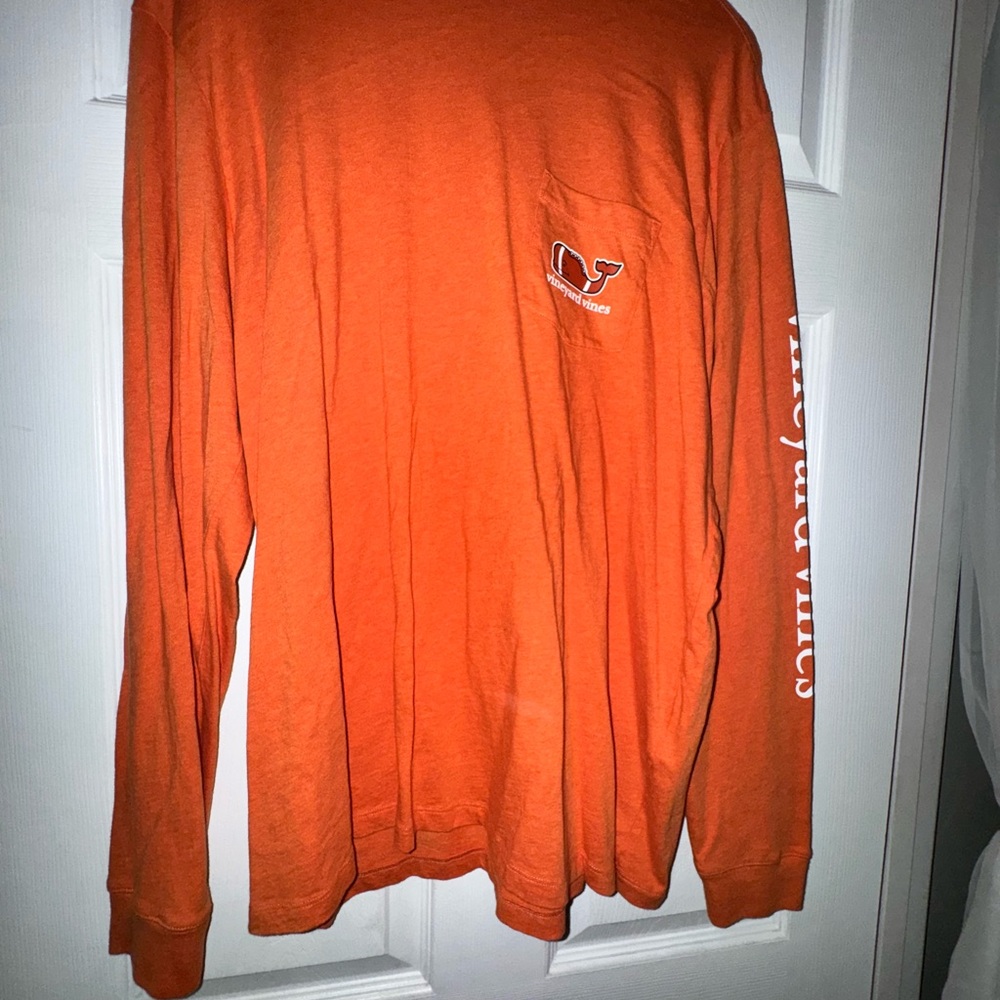 Vineyard Vines Orange Long Sleeve Tee Casual Style